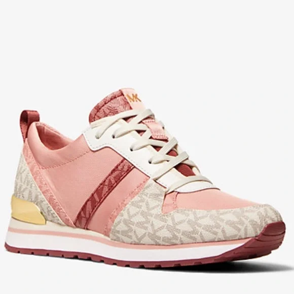 NIB MICHAEL KORS PINK WOMENS Dash Logo and Mesh Trainer SIZES 8.5, CINNAMON - Picture 14 of 14